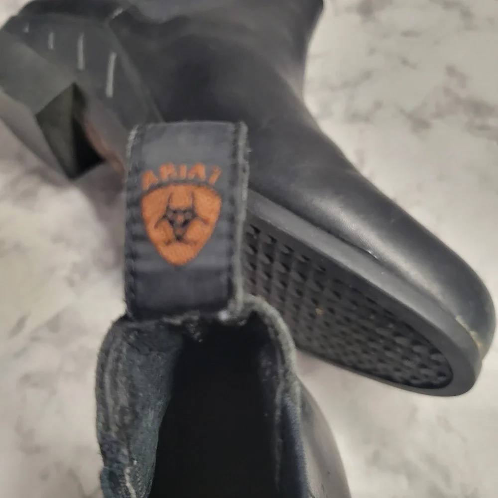 Ariat Heritage Paddock Boots Black Leather Equestrian Vintage Boots Womens 11